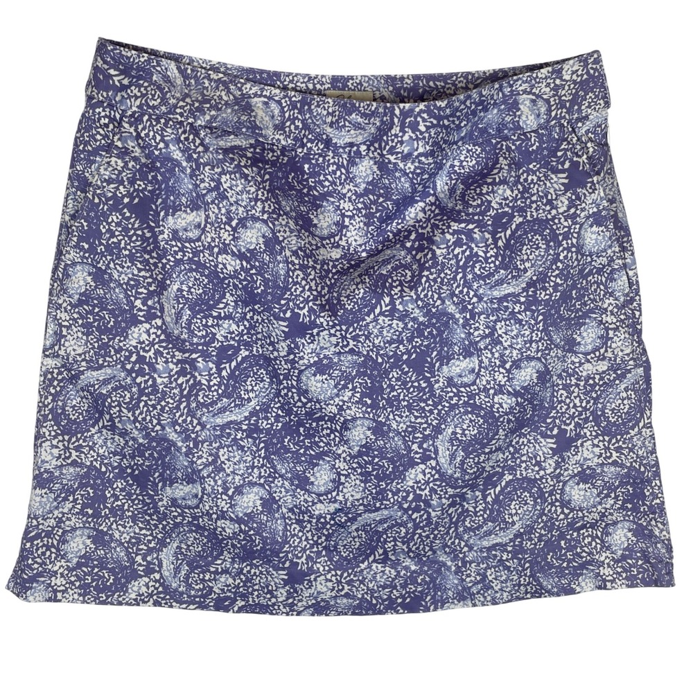 Clover by Bobby Jones Women's Size 8‎ Paisley Print Skort Blue White Golf Casual
